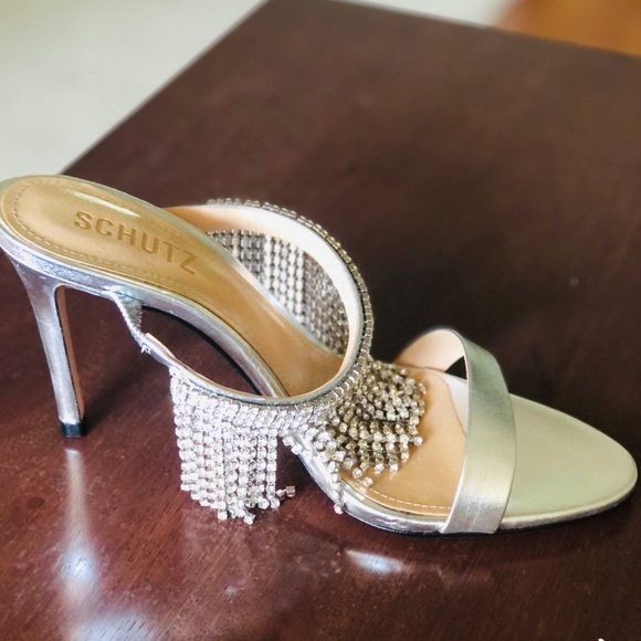 NIB SCHUTZ Sonia crystal fringe slide sandal - Picture 5 of 6